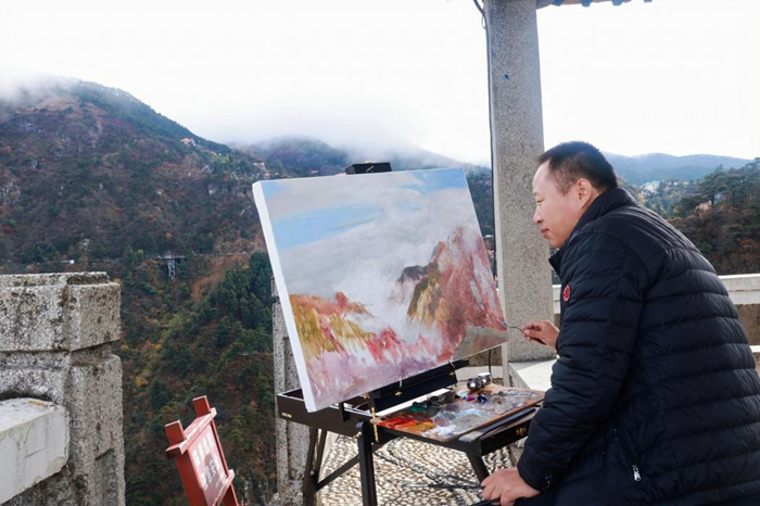 秋日庐山 色彩缤纷：35位油画名家情绘九江“山江湖城”