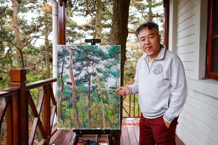 秋日庐山 色彩缤纷：35位油画名家情绘九江“山江湖城”