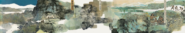 “万古长歌”展览亮相国博：百米中国画长卷再现湖南史前文明