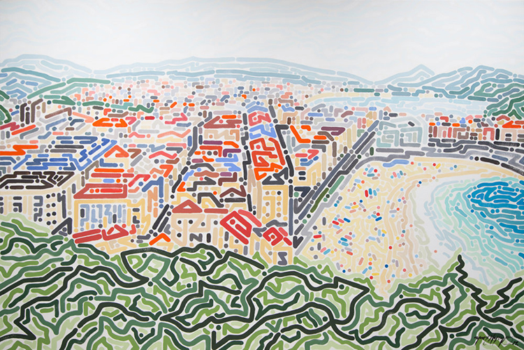 《看他的画得戴副眼镜（二）》：色彩律动的都市诗人