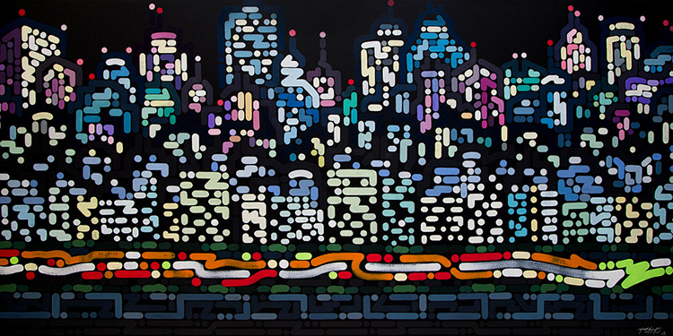 《看他的画得戴副眼镜（二）》：色彩律动的都市诗人