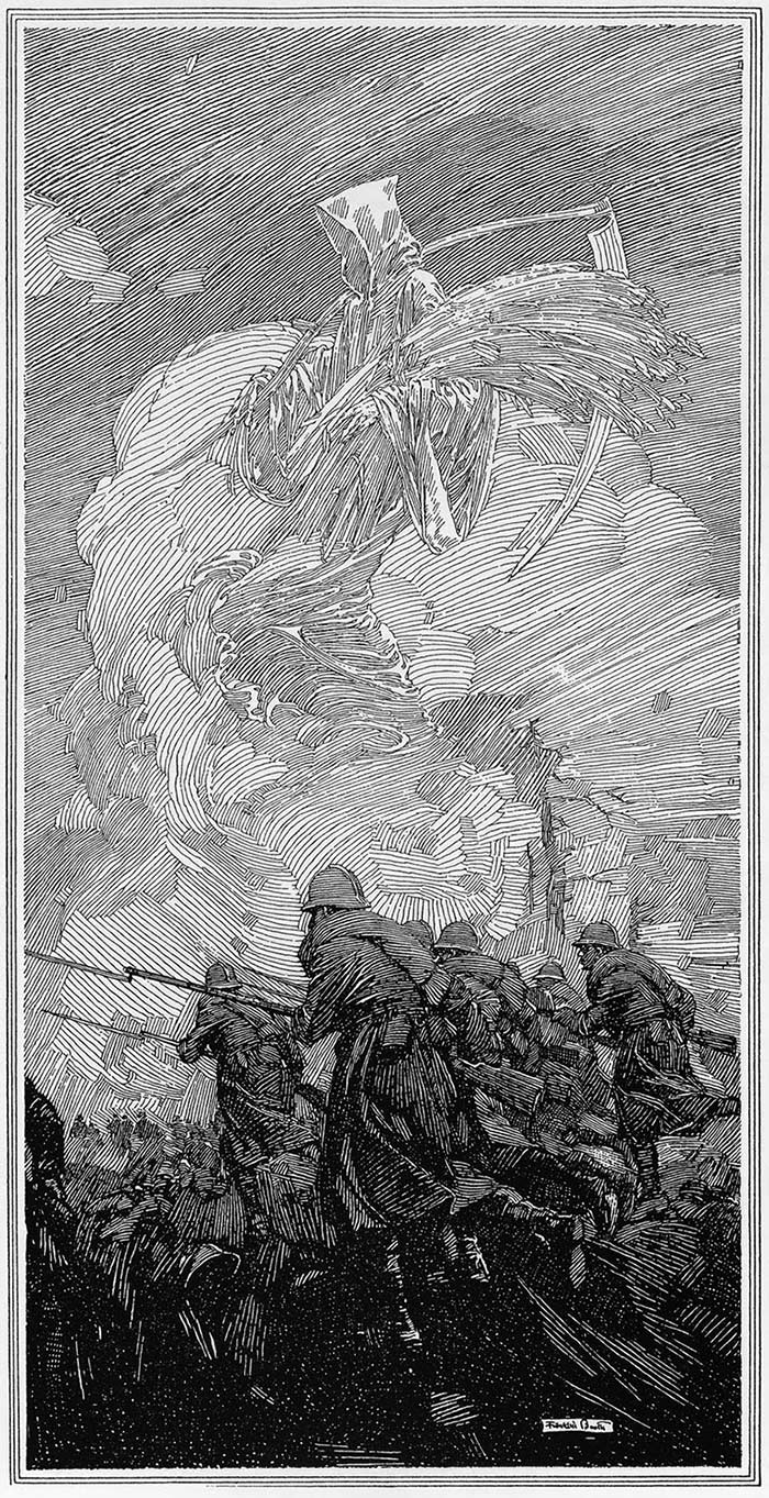 用钢笔画版画的人