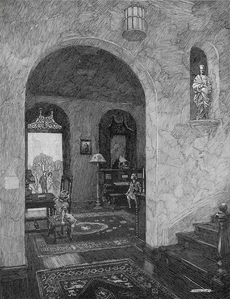 用钢笔画版画的人