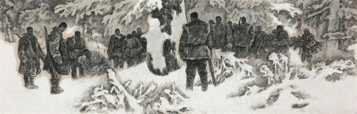 “烽火史诗——赵奇抗战题材绘画展”在合肥亚明艺术馆开幕