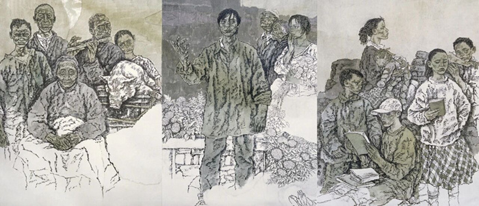 “烽火史诗——赵奇抗战题材绘画展”在合肥亚明艺术馆开幕